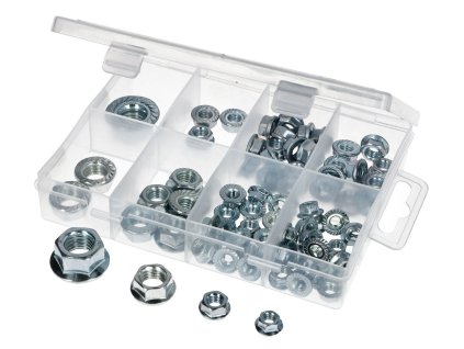 43504 - flange nut assortment metric M5-M12 78-piece