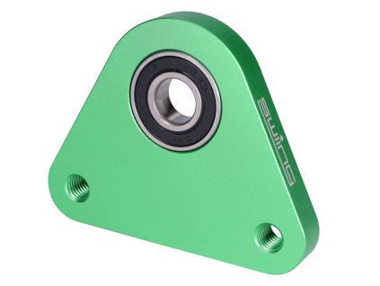 43836 - rear wheel bearing plate swiing racing aluminum green for Piaggio Ciao, Si, Bravo, Boxer