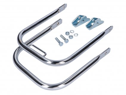 43140 - luggage rack set rear chrome long support bar for Simson S50, S51, S70