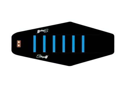 Potah sedla Stage6 černo - modrý Derbi Senda 2005 - 2010