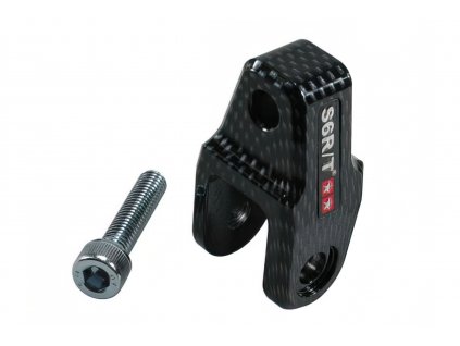 Podložka pod tlumič Stage6 CNC +40mm Minarelli / Peugeot / Kymco karbon