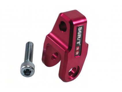 Podložka pod tlumič Stage6 CNC +40mm Minarelli / Peugeot / Kymco červená