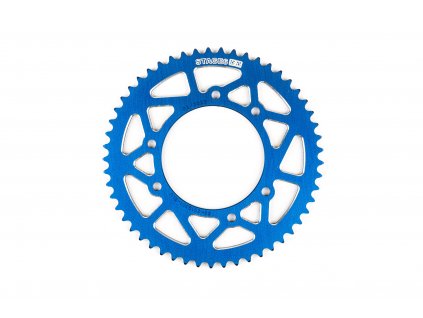 Rozeta 53 zubů - 420 Stage6 alu CNC modrá Derbi Senda DRD Pro / Racing