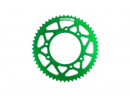 Rozeta 53 zubů - 420 Stage6 alu CNC zelená Derbi Senda DRD Pro / Racing