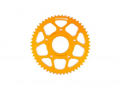 Rozeta 53 zubů - 420 Stage6 alu CNC oranžová Rieju MRT