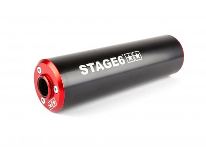 Koncovka výfuku Stage6 50 - 80ccm (pravá strana) červeno - černá