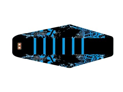 Potah sedla Stage6 (plný) černo - modrý Rieju MRT