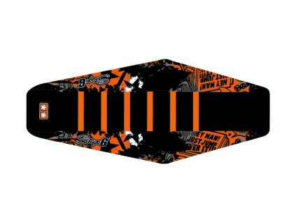 Potah sedla Stage6 (plný) oranžovo - bílý Beta RR