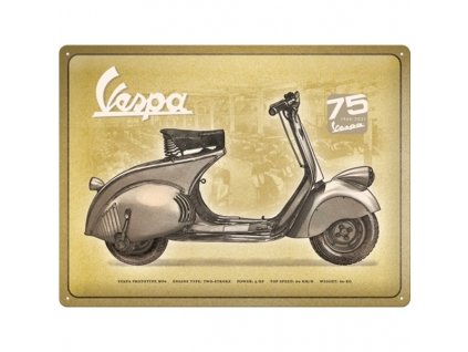 metal sign vespa 75 years NTA63402