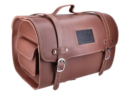 Kožená brašna hnědá 26L 38x27x26