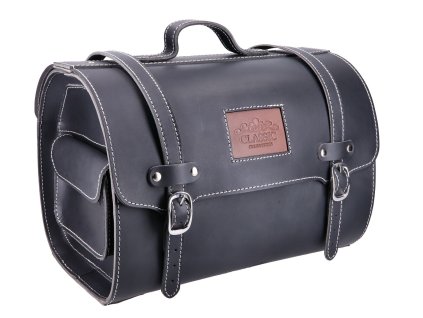 Kožená brašna černá 26L 38x27x26