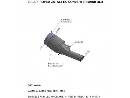 337095 1 katalyzator vyfuku leovince x max 300 e5 2021