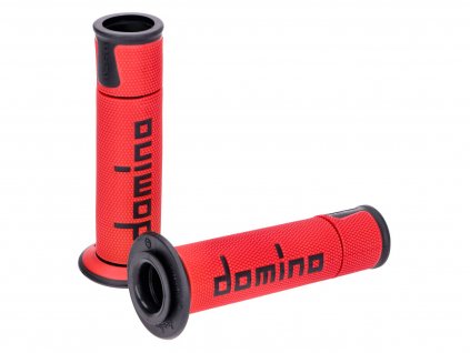 48745 - Griffe Satz Domino A450 On-Road Racing rot / schwarz mit offenen Enden