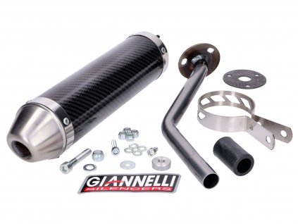 GI-34640HF - Rear silencer Giannelli carbon for Rieju MRX, SMX, RRX 50 02/03