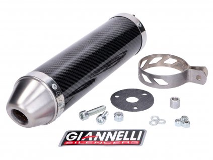 GI-43651HF - Endschalldämpfer Giannelli carbon mit ABE für Aprilia RS 50 99/06,Tuono 50 03/07