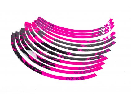 Samolepky na ráfky 10" Stage6 růžovo - černá