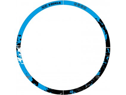 Samolepky na ráfky 10" Stage6 modro - černá