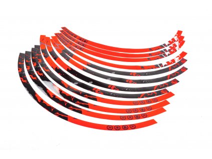 Samolepky na ráfky 10" Stage6 červeno - černá