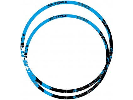 Samolepky na ráfky 12" a 13" Stage6 modro - černá