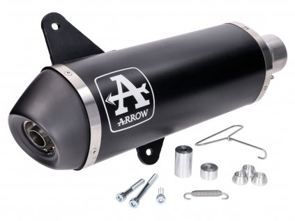 GI-53536ANN - rear silencer Arrow Urban aluminum black for Vespa GTS 300 4T LC Euro5 2020-