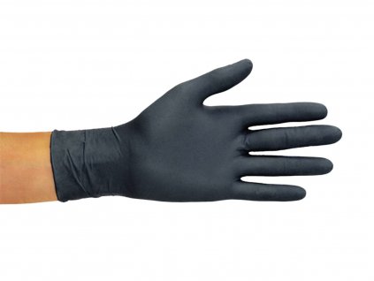 49052 - Disposable nitrile gloves, 100 pieces, black, size XL