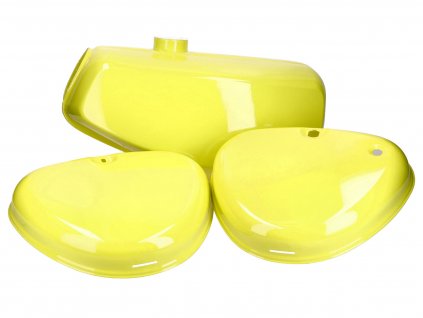 49099 - fuel tank with side cover yellow for Simson S50, S51, S70