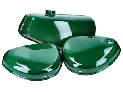49101 - Nádrž a boční kryty tmavě zelená, Simson S50, S51, S70
