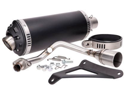 49113 - exhaust Power1 aluminum black for Vespa Primavera, Sprint, Zip 4-stroke 50 Euro5 20-
