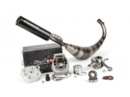 Tuning Kit válec + klikový hřídel + výfuk Stage6 Streetrace 88ccm zdvih 45mm Derbi Euro 3 / Euro 4