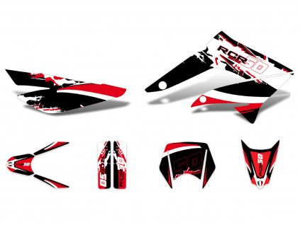 DK-43047 - decal set black-white-red glossy for Gilera RCR 11-17