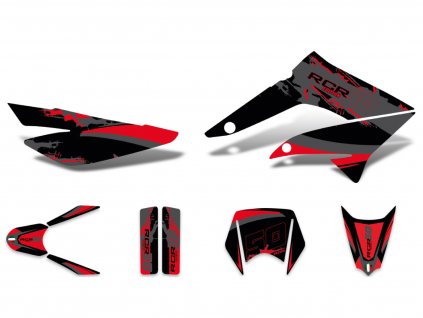 DK-43049 - decal set black-red-grey glossy for Gilera RCR 11-17