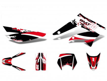 DK-43053 - decal set black-white-red glossy for Gilera SMT 11-17
