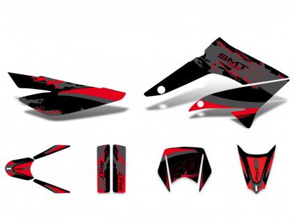 DK-43055 - decal set black-red-grey glossy for Gilera SMT 11-17