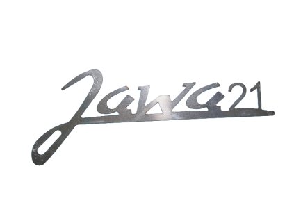 Nápis JAWA 21 l=180mm -nerez