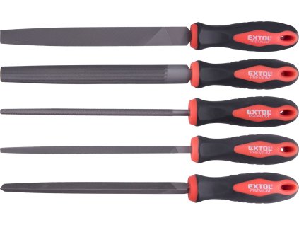 Pilníky, sada 5ks, 200mm, sek 2 EXTOL PREMIUM