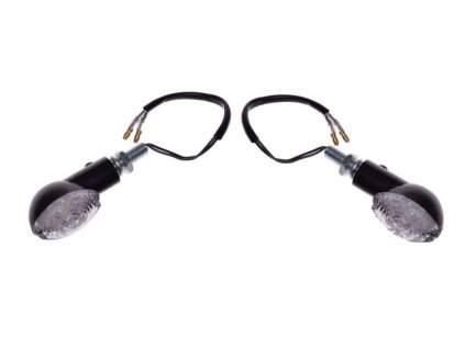 Směrovka oválná Bílá LED 12V -e- pár