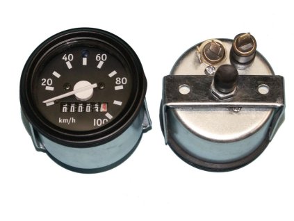 Tachometr SIMSON (lakovaný rámeček, kontrolka dálk. světla, podsvícení)