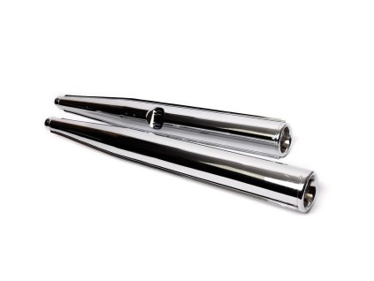 Tlumič výfuku s prolisem JAWA 350 - 638, 639, 640 TS (sada)  TW