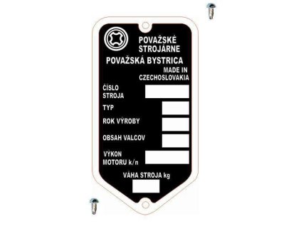 Výrobní štítek s nýty  TATRAN  *M