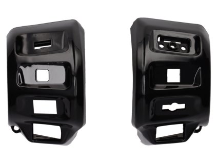 Light and blinker switch housing set DMP black glossy for Vespa GTS 125-300 2022-
