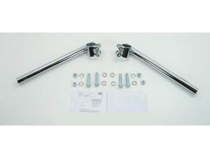 Handlebar Fehling stub set 33mm clamping 265mm width 22mm diameter for Zündapp, Kreidler, Hercules, Puch, KTM, DKW, moped, mokick, motorcycle, KKR