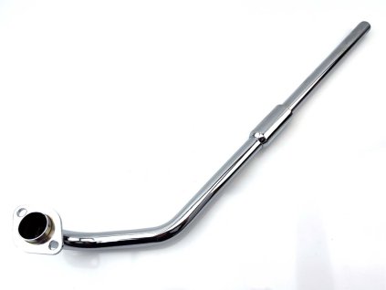 Flange manifold 26mm cylinder connection 28mm exhaust connection left chrome for Hercules, Prima