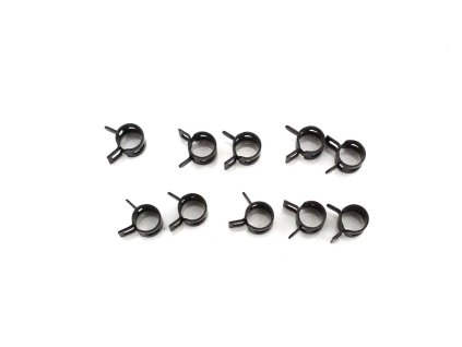 Spring clamp black 10mm 10-pack for moped, moped, mokick