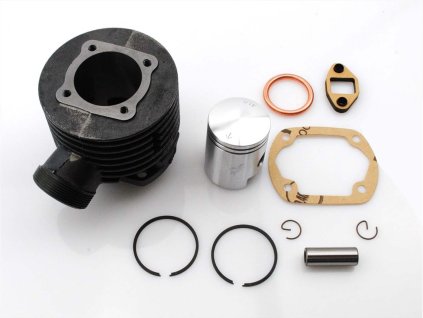 Cylinder kit 50cc 32mm manifold 12mm piston pin 86mm outer diameter 85mm height 38mm bore for Sachs 50/AL S, 50/2 KS, DK, 50/3 LS, 50/4 LKS, Hercules, Miele, DKW, Rixe, Gritzner