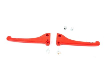 Red lever with springs and plug-in nipples for Piaggio Ciao, SI, Garelli moped