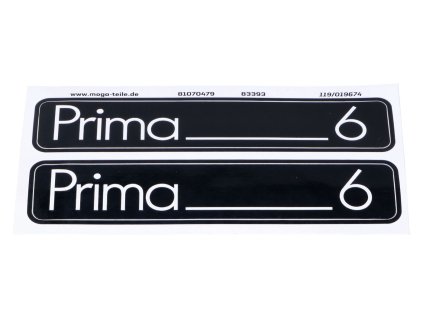 Sticker set MOGA 2 pieces 105mm x 21mm for Hercules Prima 6