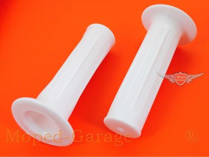 Handle set white plastic for Zündapp GTS, KS 50, C Sport Combinette, automatic, moped, Kreidler Flory, MF, Florett, LF, egg tank, Hercules M, 220, 221, 222, P 1, MP 2, 4, MK Prima, moped