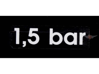 Sticker 1.5 bar black white for Hercules, K 125 BW V1, V2