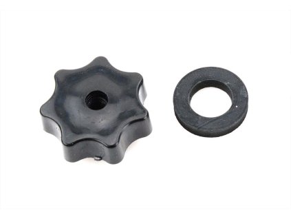 Star grip nut black with rubber washer for Simson, KR51/1, KR51/2, SR4-2, SR4-3, SR4-4, SR50, SR80