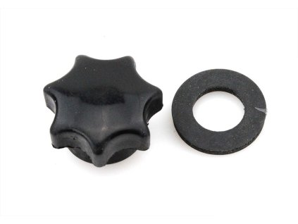 Star grip nut black with rubber washer for Simson, KR51/1, KR51/2, SR4-2, SR4-3, SR4-4, SR50, SR80